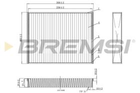 BREMSI FC0459C - CABIN FILTER FORD, VOLVO