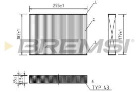 BREMSI FC0462 - CABIN FILTER VW, SKODA, SEAT