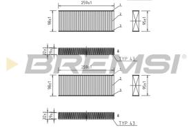 BREMSI FC0464 - CABIN FILTER PEUGEOT