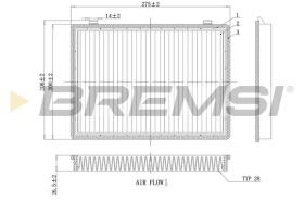 BREMSI FC0466 - CABIN FILTER OPEL, CHEVROLET