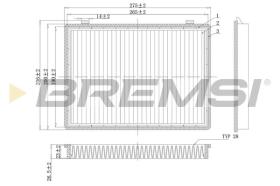 BREMSI FC0466C - CABIN FILTER OPEL, CHEVROLET