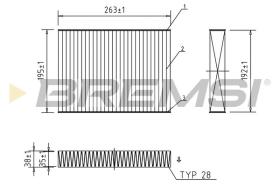 BREMSI FC0468A - CABIN FILTER FIAT, RENAULT, NISSAN