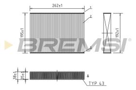 BREMSI FC0469 - CABIN FILTER FIAT, RENAULT, NISSAN