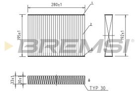 BREMSI FC0470A - CABIN FILTER LAND ROVER, VOLVO, JAGUAR