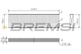 BREMSI FC0474C - CABIN FILTER MINI