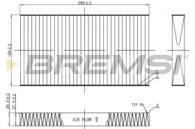 BREMSI FC0477C - CABIN FILTER FIAT, ALFA ROMEO, LANCIA