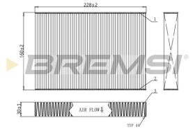 BREMSI FC0481C - CABIN FILTER RENAULT, NISSAN