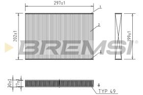 BREMSI FC0484 - CABIN FILTER OPEL, ALPINA