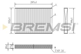 BREMSI FC0484C - CABIN FILTER OPEL, ALPINA