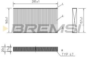 BREMSI FC0488 - CABIN FILTER FIAT