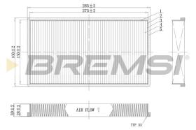 BREMSI FC0488C - CABIN FILTER FIAT