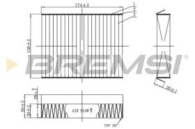 BREMSI FC0490 - CABIN FILTER ALFA ROMEO