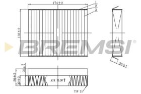 BREMSI FC0490C - CABIN FILTER ALFA ROMEO