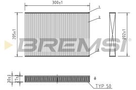 BREMSI FC0495 - CABIN FILTER AUDI, SEAT