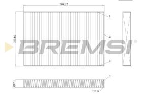 BREMSI FC0495C - CABIN FILTER AUDI, SEAT