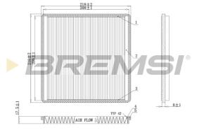 BREMSI FC0500 - CABIN FILTER TOYOTA, LEXUS, SUBARU