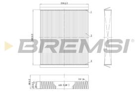 BREMSI FC0501C - CABIN FILTER OPEL