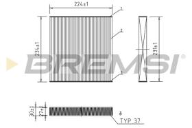 BREMSI FC0849 - CABIN FILTER HONDA