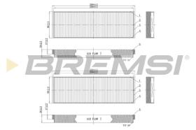 BREMSI FC0851 - CABIN FILTER VW, AUDI