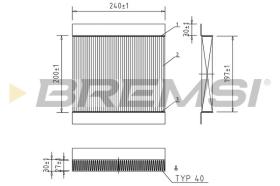 BREMSI FC0854 - CABIN FILTER HONDA