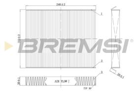 BREMSI FC0854C - CABIN FILTER HONDA