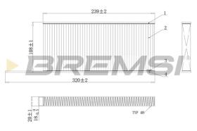 BREMSI FC0863 - CABIN FILTER MERCEDES-BENZ, RENAULT