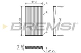 BREMSI FC0865 - CABIN FILTER NISSAN