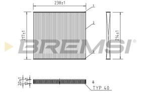 BREMSI FC0869 - CABIN FILTER JEEP