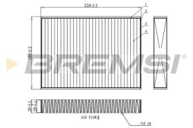 BREMSI FC0871A - CABIN FILTER BMW, ALPINA