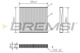 BREMSI FC0872 - CABIN FILTER KIA, HYUNDAI