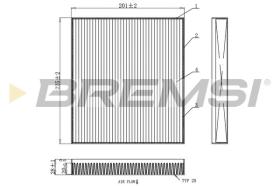 BREMSI FC0872C - CABIN FILTER KIA, HYUNDAI