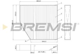 BREMSI FC0875C - CABIN FILTER MERCEDES-BENZ