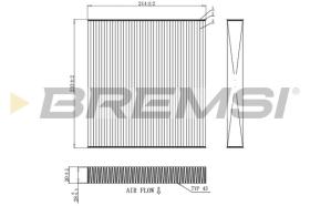 BREMSI FC0881 - CABIN FILTER FORD, MAZDA