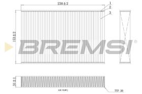 BREMSI FC0885A - CABIN FILTER RENAULT, NISSAN