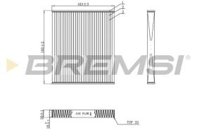 BREMSI FC0887 - CABIN FILTER NISSAN, SUZUKI