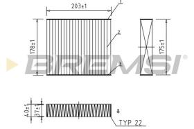 BREMSI FC0890C - CABIN FILTER SMART, MITSUBISHI