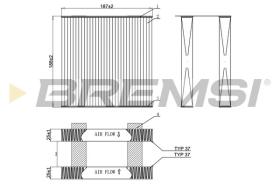 BREMSI FC0892 - CABIN FILTER BMW, ALPINA