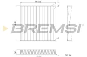 BREMSI FC0892C - CABIN FILTER BMW, ALPINA