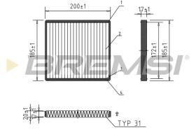 BREMSI FC0894 - CABIN FILTER CHEVROLET