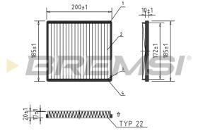 BREMSI FC0894C - CABIN FILTER CHEVROLET