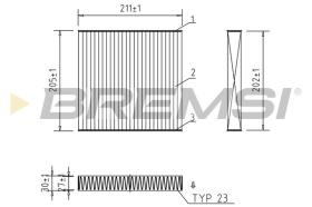 BREMSI FC0899A - CABIN FILTER HONDA