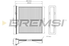 BREMSI FC0904 - CABIN FILTER SUBARU