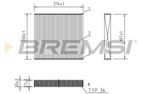 BREMSI FC0905 - CABIN FILTER FORD