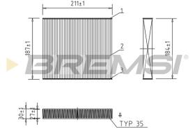 BREMSI FC0908 - CABIN FILTER SUBARU, SUZUKI