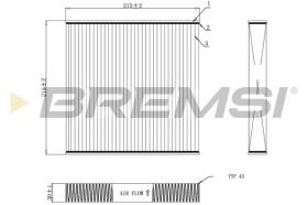 BREMSI FC0909 - CABIN FILTER IVECO