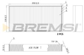 BREMSI FC0914A - CABIN FILTER BMW, MINI