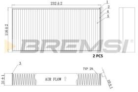 BREMSI FC0914C - CABIN FILTER BMW, MINI