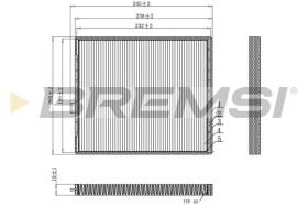 BREMSI FC0916 - CABIN FILTER DAEWOO, CHEVROLET