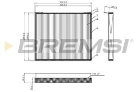 BREMSI FC0917 - CABIN FILTER KIA, HYUNDAI