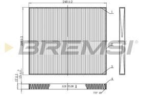 BREMSI FC0921 - CABIN FILTER KIA